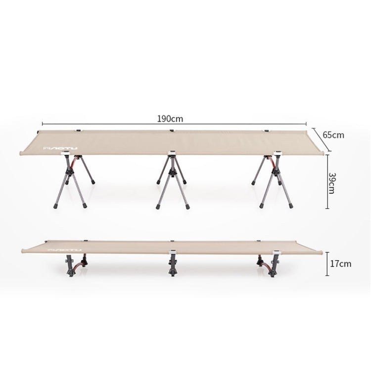 Letto da campeggio pieghevole in lega di alluminio 190x65 cm