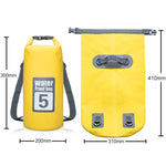 Sacco asciutto impermeabile 5 litri con doppia tracolla