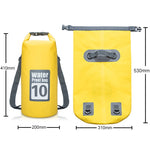 Sacco asciutto impermeabile 10 litri con doppia tracolla