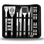 Set utensili da picnic barbecue 20 in 1 in acciaio inox