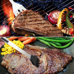 Set utensili da picnic barbecue 20 in 1 in acciaio inox