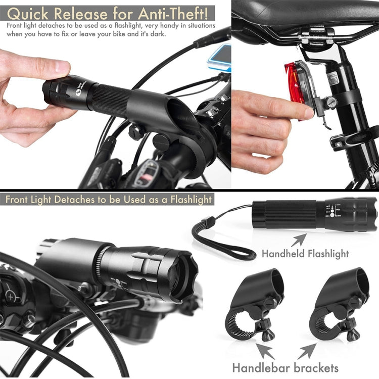 Faro LED 5W per mountain bike con fanale posteriore impermeabile