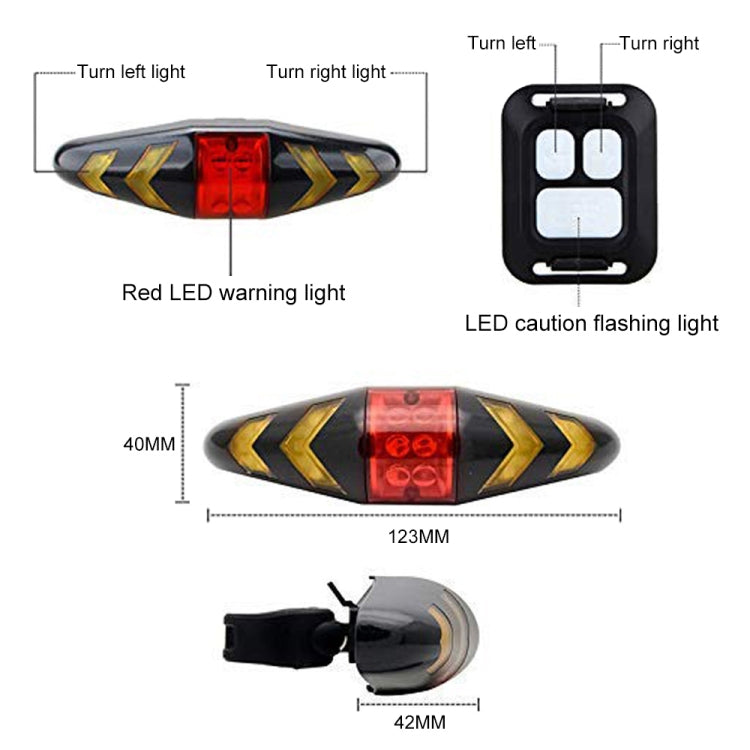 Luce posteriore per bicicletta con telecomando wireless USB