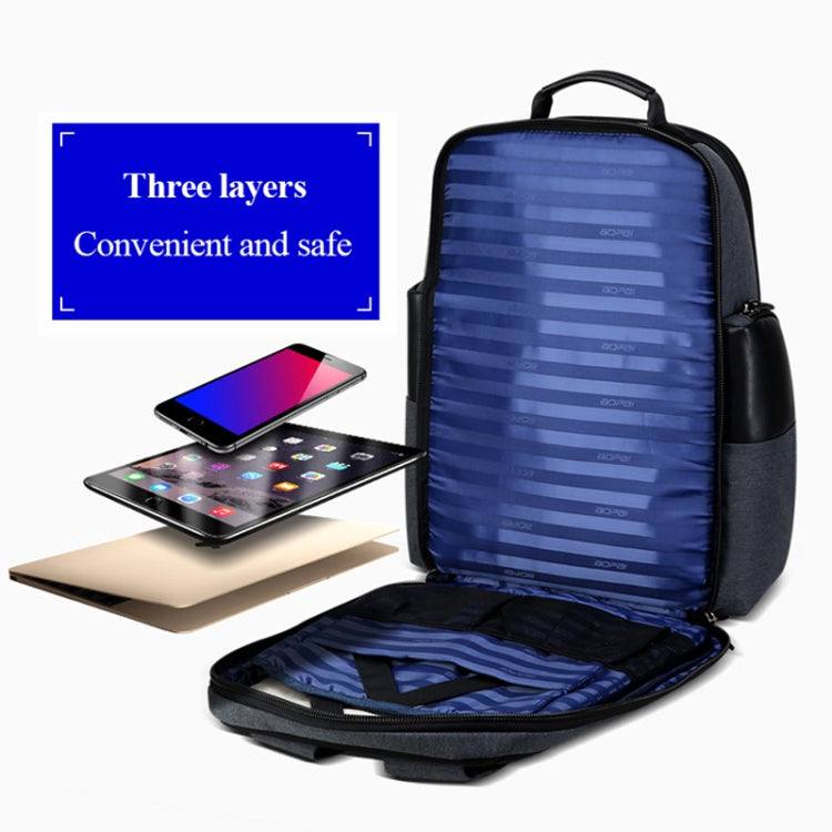 Borsa laptop a tracolla Bopai antifurto con porta USB, 31 x 17 x 44 cm - immagine 5