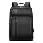 Zaino business uomo in pelle pieno fiore 30x12x43 cm - immagine 2