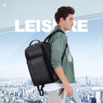 Zaino business uomo in pelle pieno fiore 30x12x43 cm - immagine 15