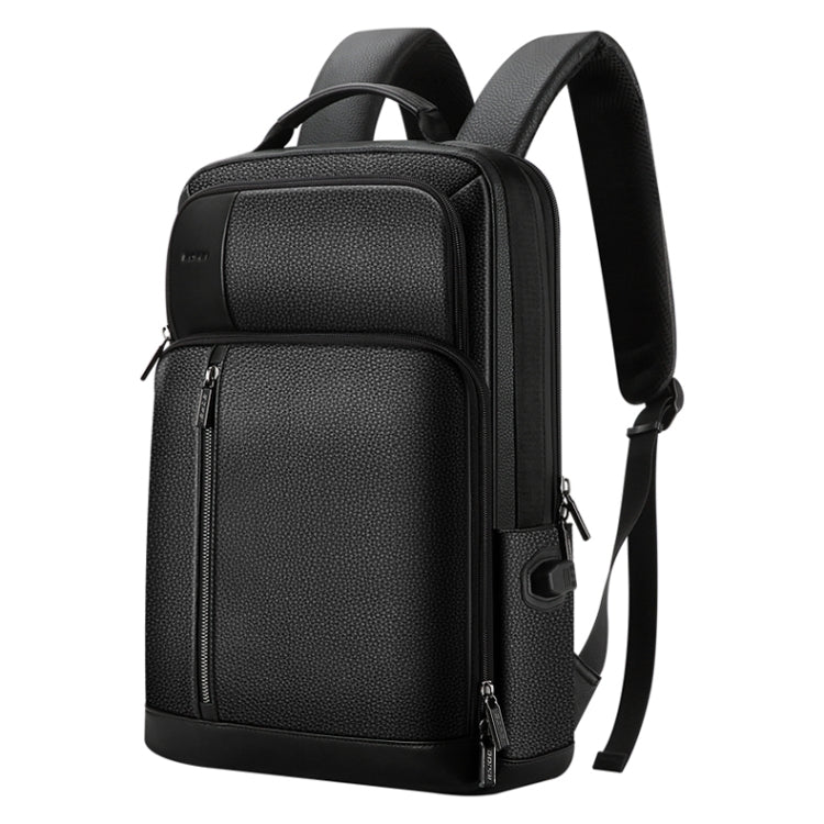 Zaino business uomo in pelle pieno fiore 30x12x43 cm - immagine 3
