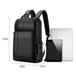Zaino business uomo in pelle pieno fiore 30x12x43 cm - immagine 10
