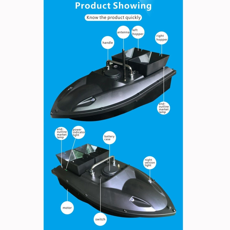 Barca telecomandata D13C con doppio magazzino per pesca