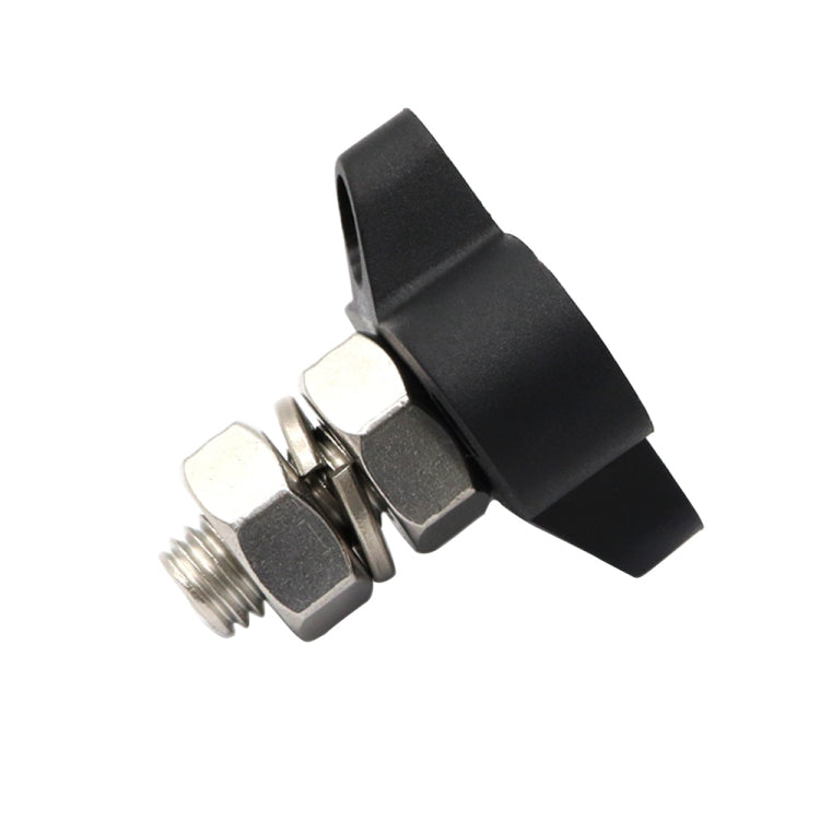 Barra collettrice M10 nera con perni terminali singoli