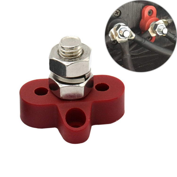 Barra collettrice M10 rossa con perni terminali singoli