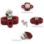 Barra collettrice M10 rossa con perni terminali singoli