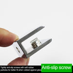 Morsetto fissaggio vetro cilindrico 12 mm lega zinco