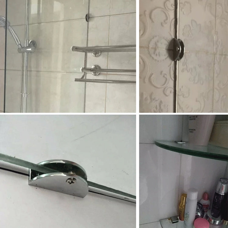 Morsetto fissaggio vetro cilindrico 12 mm lega zinco
