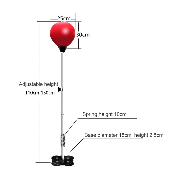 Palla da boxe con ventosa e altezza regolabile 110-150 cm