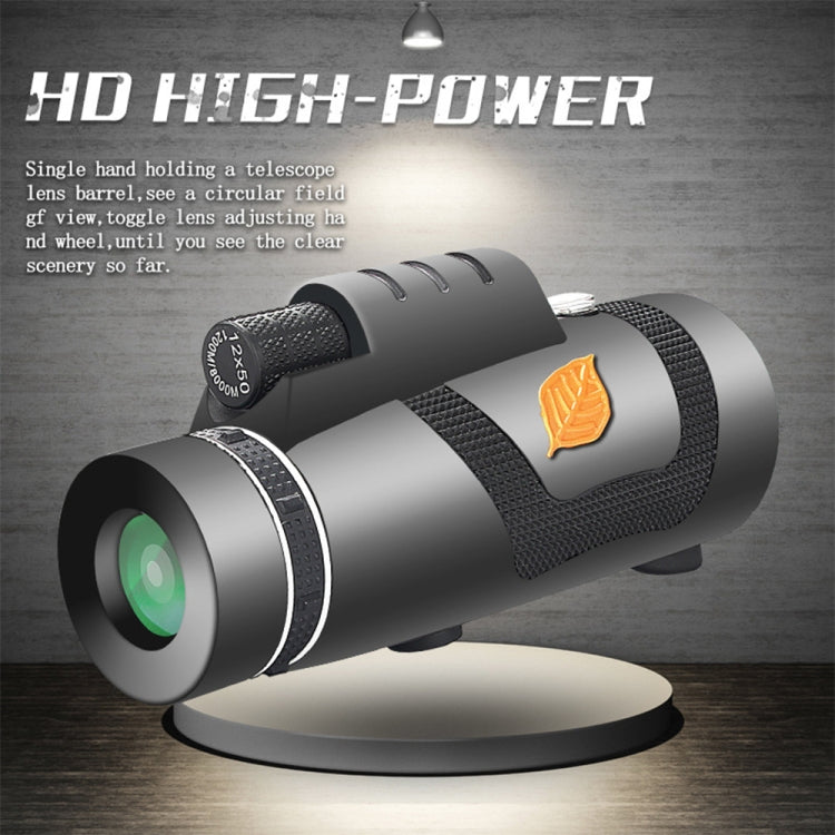 Telescopio monoculare visione notturna 12x50 con treppiede