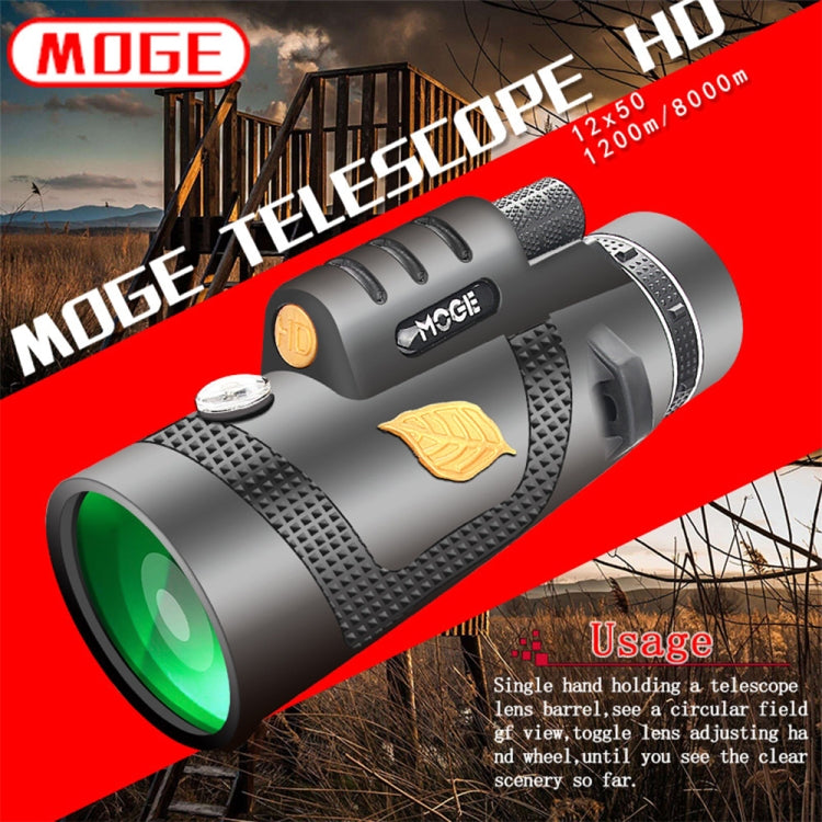Telescopio monoculare visione notturna 12x50 con treppiede
