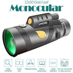 Telescopio monoculare visione notturna 12x50 con treppiede