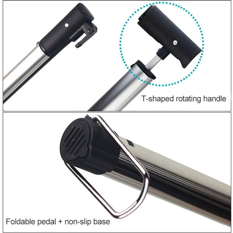 Mini pompa aria portatile in lega di alluminio per bicicletta