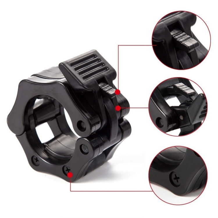 Fibbia plastica bloccaggio rapido per bilanciere 25 mm nero