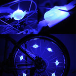 Luci LED a raggi per ruote bicicletta 16cm colorate