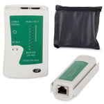 Tester di rete RJ45 e RJ11 con scansione manuale e automatica