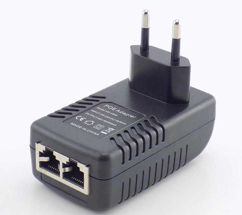Iniettore PoE15F 24W 10/100Mbps per dispositivi IEEE 802.3af