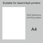 Carta autoadesiva A4 bianca per stampanti laser e inkjet, 100 fogli - immagine 3