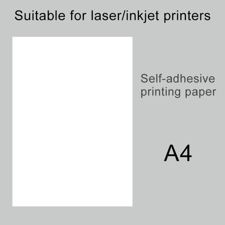 Carta autoadesiva A4 bianca per stampanti laser e inkjet, 100 fogli - immagine 3