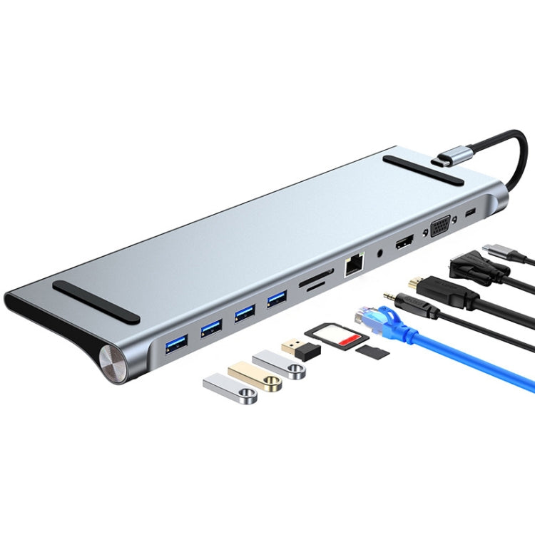 Docking station USB-C 11 in 1 con HDMI 4K ed Ethernet Gigabit