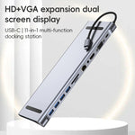 Docking station USB-C 11 in 1 con HDMI 4K ed Ethernet Gigabit - immagine 3