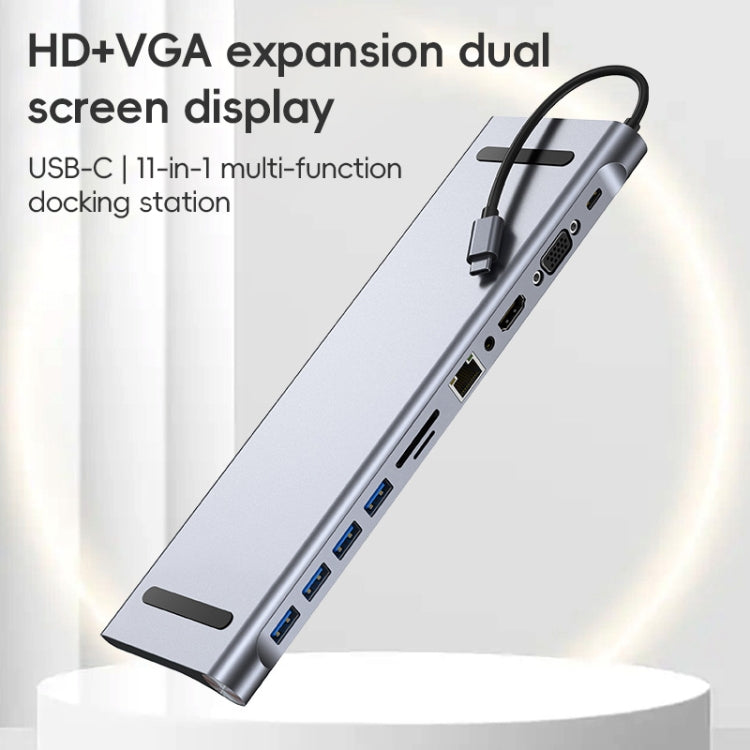 Docking station USB-C 11 in 1 con HDMI 4K ed Ethernet Gigabit - immagine 3