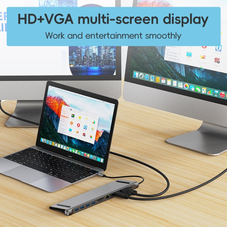 Docking station USB-C 11 in 1 con HDMI 4K ed Ethernet Gigabit - immagine 5