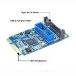 Scheda di espansione Mini PCI-E con 2 porte USB 3.0 e SATA - immagine 5