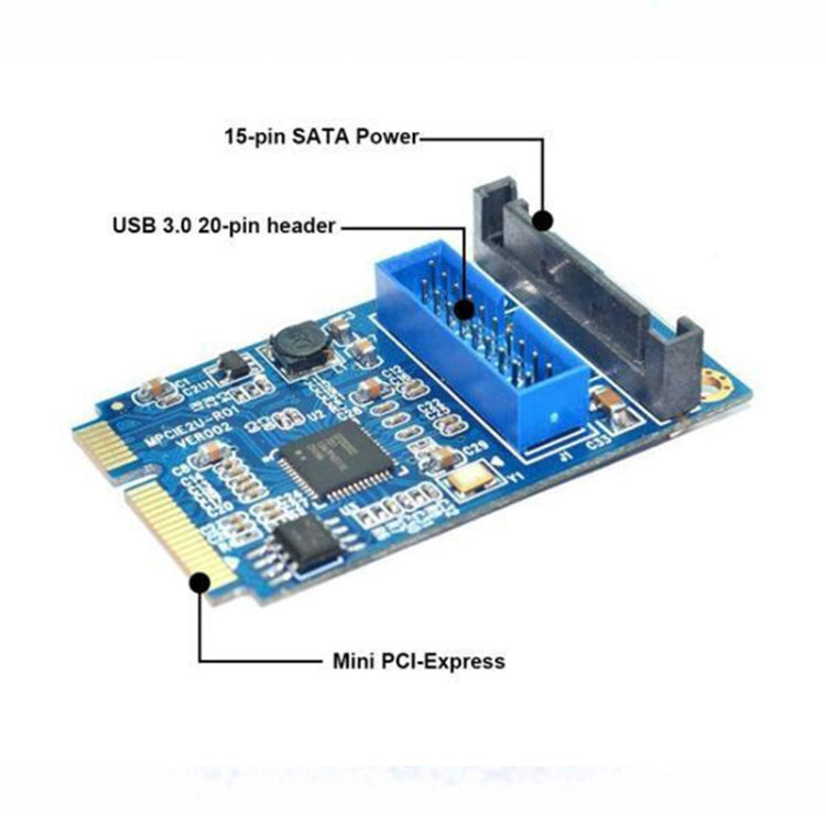 Scheda di espansione Mini PCI-E con 2 porte USB 3.0 e SATA - immagine 5