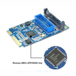 Scheda di espansione Mini PCI-E con 2 porte USB 3.0 e SATA - immagine 6