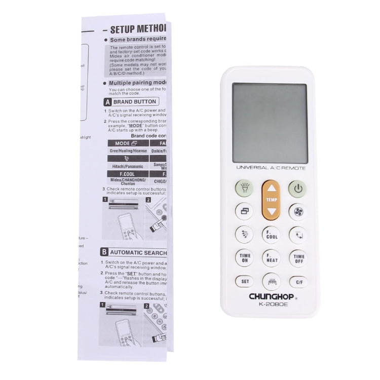 Telecomando universale LCD per climatizzatore Chunghop K-2080E - immagine 7