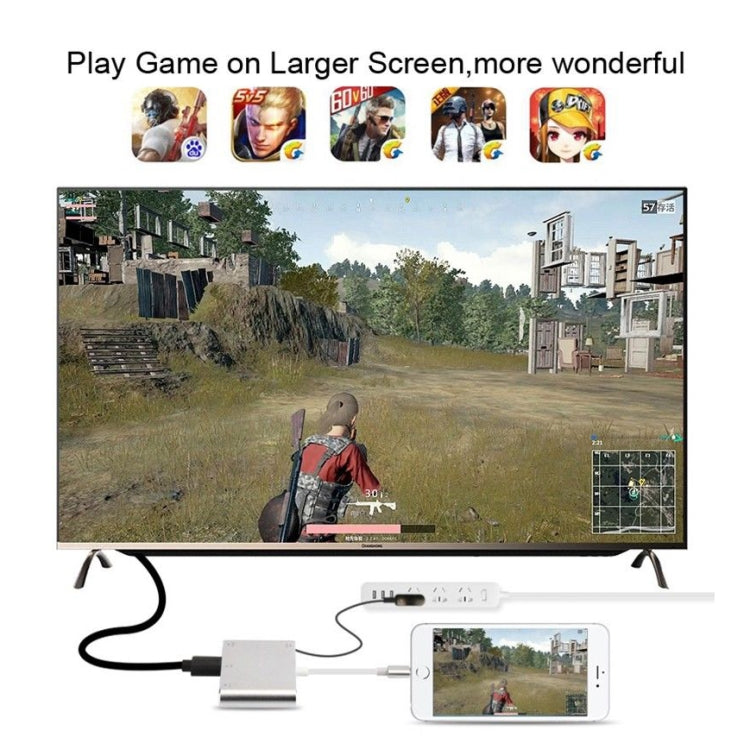 Adattatore 3 in 1 8 pin a HDMI VGA audio per iPhone iPad