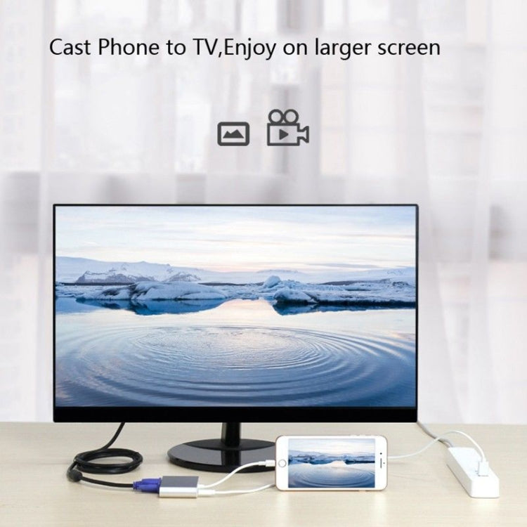 Adattatore 3 in 1 8 pin a HDMI VGA audio per iPhone iPad