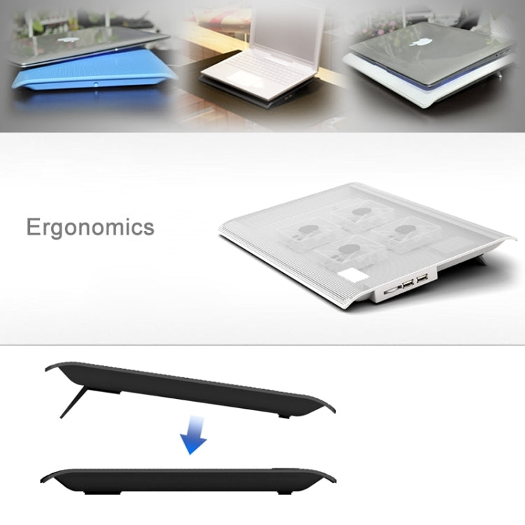 Base raffreddamento USB per laptop 14-15,6" con 4 ventole