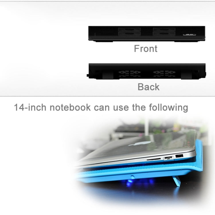 Base raffreddamento USB per laptop 14-15,6" con 4 ventole
