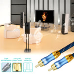 Cavo audio coassiale RCA maschio 2 m in rame OFC - immagine 9
