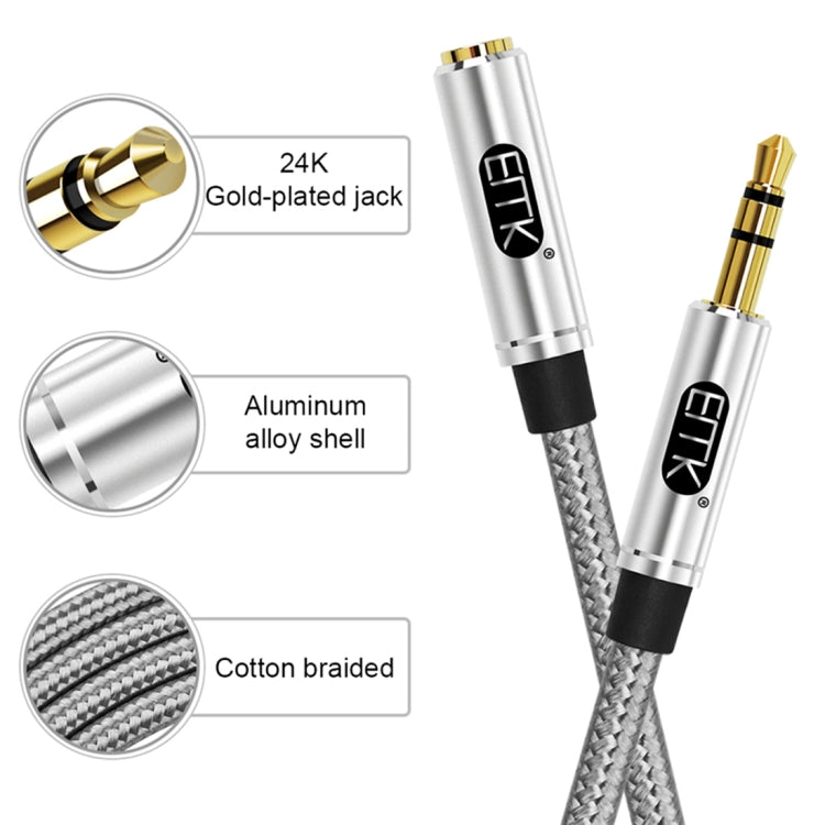 Cavo audio 3,5 mm maschio-femmina intrecciato da 0,5 m - immagine 5