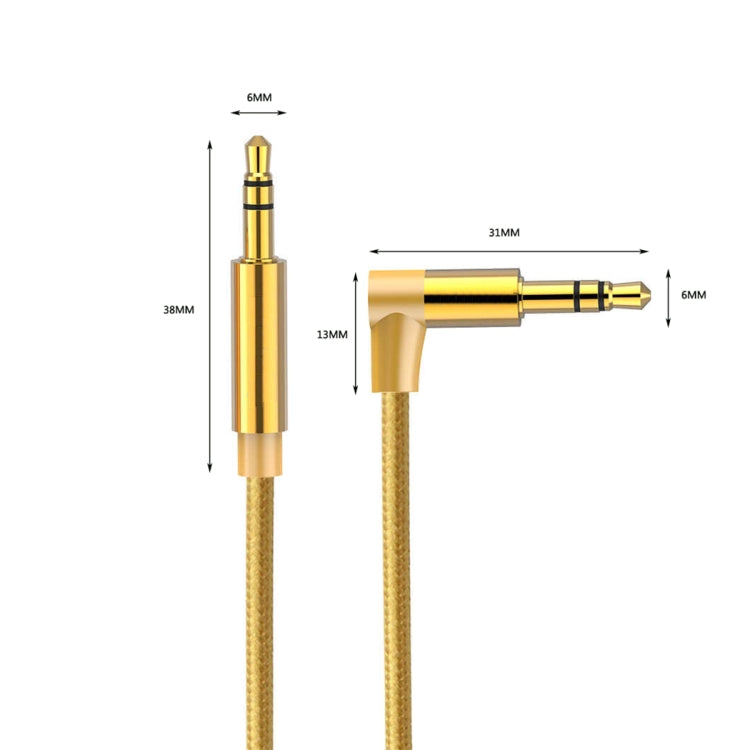 Cavo audio a gomito 3,5 mm maschio-maschio 1 metro