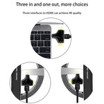 Adattatore 3 in 1 DisplayPort Mini DP a HDMI 4K