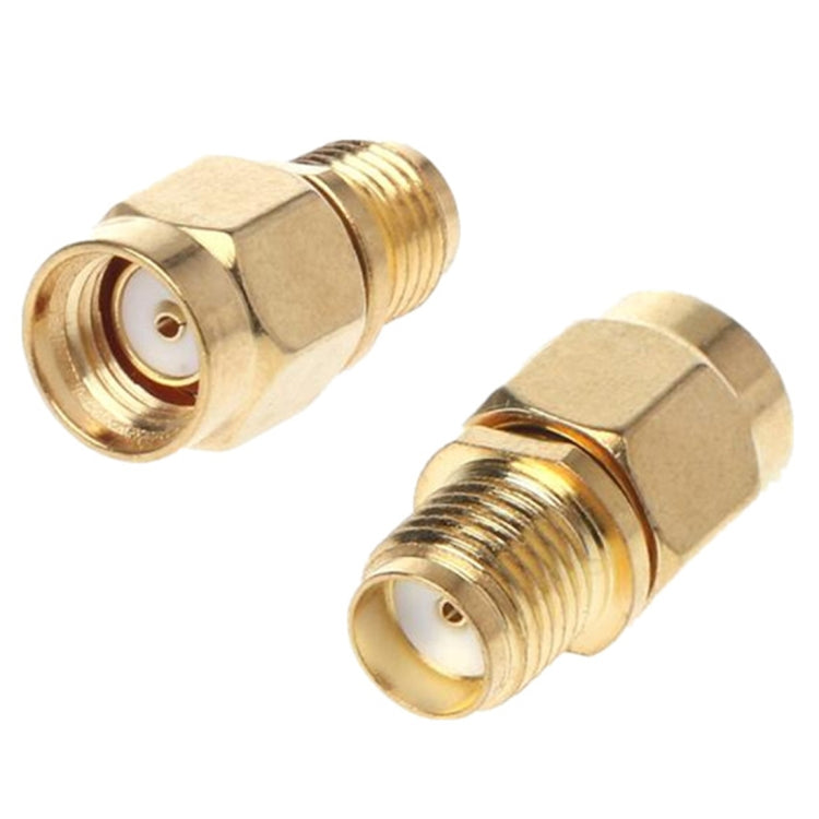 Adattatore RF RP-SMA maschio a SMA femmina placcato oro - immagine 2