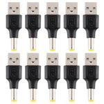 Set 10 connettori di alimentazione DC 5,5x2,5 mm a USB 2.0