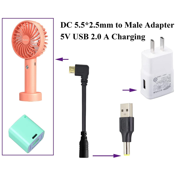 Set 10 connettori di alimentazione DC 5,5x2,5 mm a USB 2.0 - immagine 5