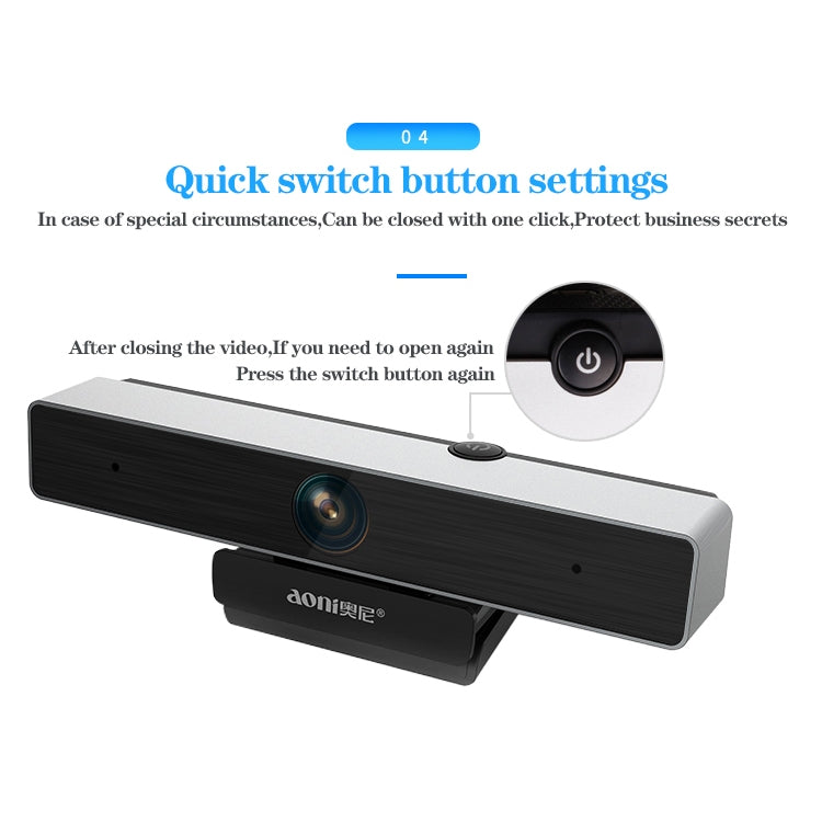 Aoni C90 Telecamera HD 1080P con Microfono per PC