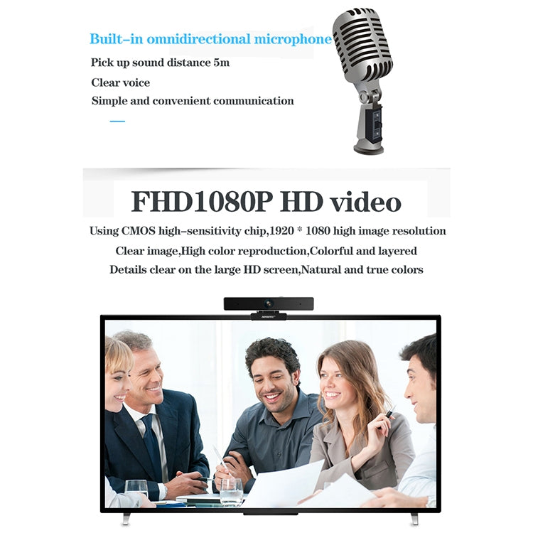 Aoni C90 Telecamera HD 1080P con Microfono per PC